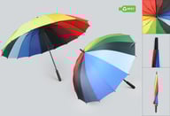 Miniatyrbilde 1 av 25-47-drd-5840 Raval RPET 27” Regnbue  Stormsikker Paraply