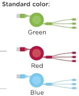 Miniatyrbilde 1 av 25-47-drd-5962 Milan 3-i-1 Uttrekkbar Ladekabel