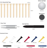 Miniatyrbilde 1 av 25-47-drd-6059 Albatross Golf Tilbehørssett i Papireske