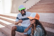 Miniatyrbilde 1 av Fuchsia Fluo/White Atlantis Rapper Caps