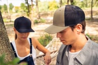 Miniatyrbilde 2 av Black-Dark Grey Atlantis Bryce Resirkulert Polyester Caps