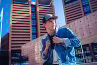 Miniatyrbilde 3 av Black-Dark Grey Atlantis Bryce Resirkulert Polyester Caps