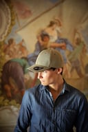 Miniatyrbilde 2 av Navy Atlantis Loop Vevet Tvillinspirert Caps