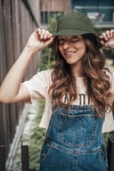 Miniatyrbilde 1 av Navy Atlantis Bucket Cotton Bøttehatt