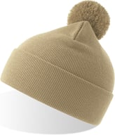 Miniatyrbilde 1 av Beige Atlantis Wind-S Pompom RPET Lue med Dusk