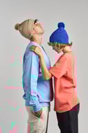 Miniatyrbilde 6 av Beige Atlantis Wind-S Pompom RPET Lue med Dusk