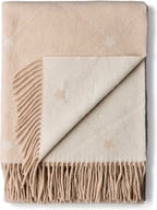 Miniatyrbilde 3 av Beige/White Lexington Icons Star Ull Pledd