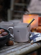 Miniatyrbilde 3 av Beige/Dark Blue (LX) Lexington Stoneware Mug Keramisk Kopp