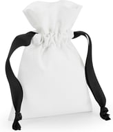 Miniatyrbilde 2 av Soft White/Black Westford Mill 140 g/m2 Bomull Gaveposer med Snøring
