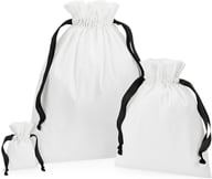 Miniatyrbilde 3 av Soft White/Black Westford Mill 140 g/m2 Bomull Gaveposer med Snøring