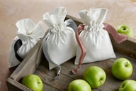 Miniatyrbilde 10 av Soft White/Black Westford Mill 140 g/m2 Bomull Gaveposer med Snøring