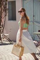 Miniatyrbilde 4 av Natural Westford Mill Natural Starched Kanvaslomme Jute 14L Handlenett