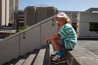 Miniatyrbilde 4 av Black Beechfield Junior Organic Cotton 5 Panel Cap