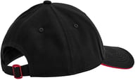 Miniatyrbilde 1 av Black/Classic Red Beechfield Earthaware® classic organic cotton 6 panel cap sandwich peak