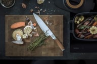 Miniatyrbilde 1 av Brun Fiskars Norden 20cm Stål Stor kokkekniv