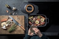 Miniatyrbilde 2 av Brun Fiskars Norden 20cm Stål Stor kokkekniv