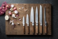 Miniatyrbilde 4 av Brun Fiskars Norden Rustfritt Stål Knivsett