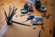 Miniatyrbilde 3 av Blå Fiskars Skolesaks