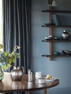 Miniatyrbilde 3 av Blankpolert Stål Georg Jensen Bernadotte Sukkerskål med Skje