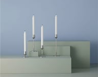 Miniatyrbilde 2 av Blankt stål Gense Dorotea 2 stk Lysestaker