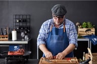 Miniatyrbilde 2 av Akasie HOLM 50 x 35 cm Akacietre Skjærebrett med Rennekant