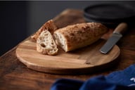 Miniatyrbilde 3 av Natur HOLM Rundt Serveringsbrett med Fiskebensmønster