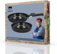 Miniatyrbilde 3 av Svart HOLM Stekepannesett med Avtakbart Håndtak