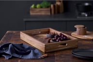 Miniatyrbilde 4 av Akasie HOLM Akasietre Brett med Fiskebeinsmønster