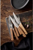 Miniatyrbilde 1 av Akasie HOLM Rustfritt Stål og Akasietre 8 deler Biffbestikk