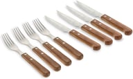 Miniatyrbilde 8 av Akasie HOLM Rustfritt Stål og Akasietre 8 deler Biffbestikk