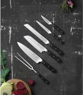 Miniatyrbilde 2 av Stål/Svart Lion Sabatier Pluton 6 deler Knivsett