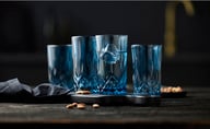 Miniatyrbilde 1 av Blå Lyngby Glas Sorrento 38 cl 4 stk Highball