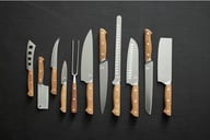 Miniatyrbilde 2 av Eik Morsø Foresta Eik og Rustfritt Stål 5 deler Knivsett