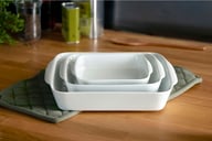 Miniatyrbilde 4 av Hvit Pillivuyt Originale Sett med ildfaste Former