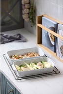 Miniatyrbilde 3 av Hvit Pillivuyt Plissé Fatsett dypt sett med 2 stk 4 liter