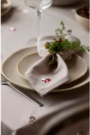 Miniatyrbilde 1 av Dark red Södahl Christmas Hearts 4 stk Broderte Tøyservietter