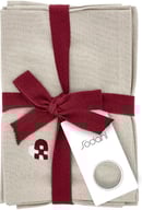 Miniatyrbilde 4 av Dark red Södahl Christmas Hearts 4 stk Broderte Tøyservietter