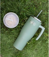 Miniatyrbilde 1 av Grønn Thermos 1,1 L Termokrus med Hank