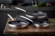 Miniatyrbilde 1 av Stål Pillivuyt Gourmet Roya Resirkulert Stål 3 deler Stekepannesett