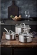 Miniatyrbilde 3 av Stål Pillivuyt Gourmet Roya Resirkulert Stål 6 deler Grytesett
