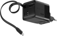Miniatyrbilde 2 av Svart Urban Vitamin Mendocino 65W GaN-lader med Uttrekkbar  Ladekabel