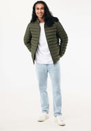 Miniatyrbilde 1 av Khaki iqoniq Maiko Resirkulert Polyester  Vattert Jakke