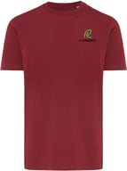 Miniatyrbilde 4 av Burgunderrød iqoniq Brett Resirkulert Bomull T-skjorte