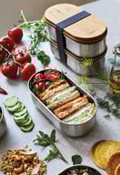 Miniatyrbilde 7 av Grå Black + Blum Rustfritt Stål Tolags Matboks med Gaffel