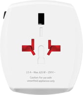 Miniatyrbilde 2 av Hvit Skross World MUV 2-polet med USB C og A Reiseadapter