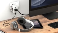 Miniatyrbilde 6 av Hvit Skross World MUV 2-polet med USB C og A Reiseadapter