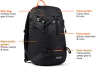 Miniatyrbilde 1 av Svart Nordic Drift Trail RCS ryggsekk 24L