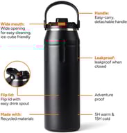 Miniatyrbilde 1 av Svart Nordic Drift Trail RCS Isolerende sportsflaske 940ml