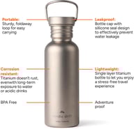 Miniatyrbilde 1 av Sølvfarget Nordic Drift Trail Ultra Light Titanium 600ml Vannflaske