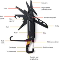 Miniatyrbilde 1 av Svart Nordic Drift Adventure Multiverktøy